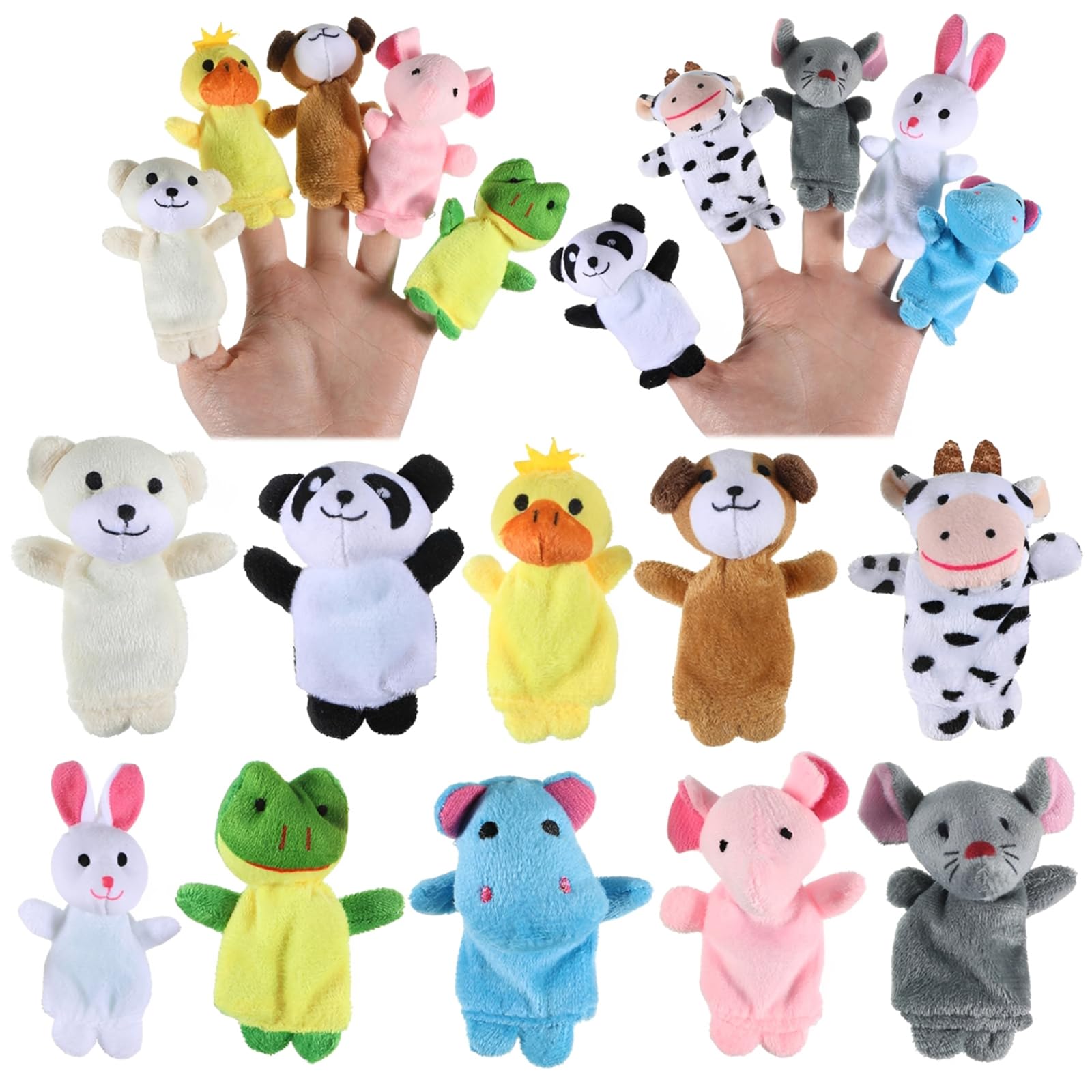 10PCS Finger Puppets, Nursery Rhyme Storytelling Hand Puppets for Role‑Play