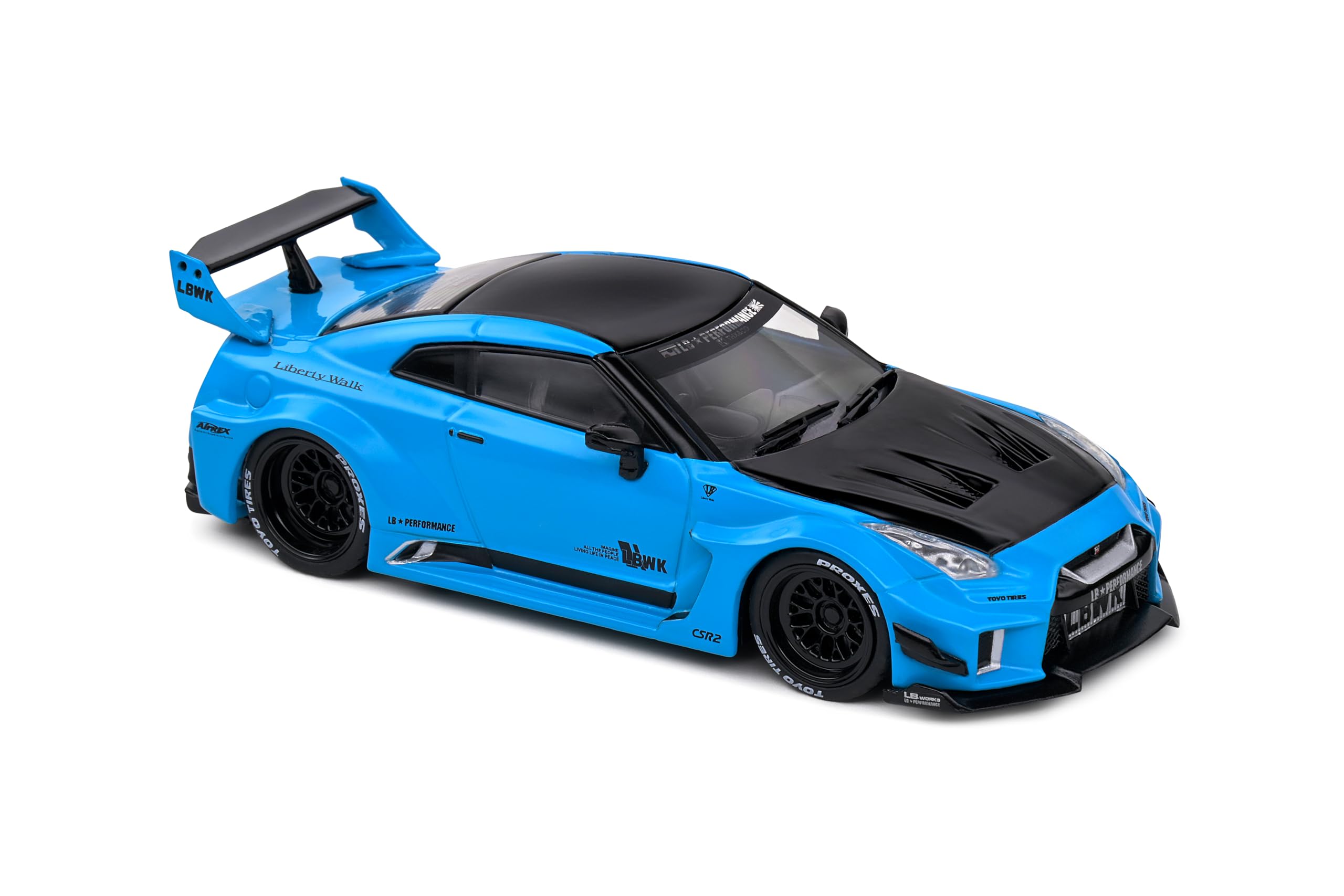 SOLIDO 1:43 Nissan Skyline GT-R (R35) Liberty Walk Silhouette Miami Blue 201