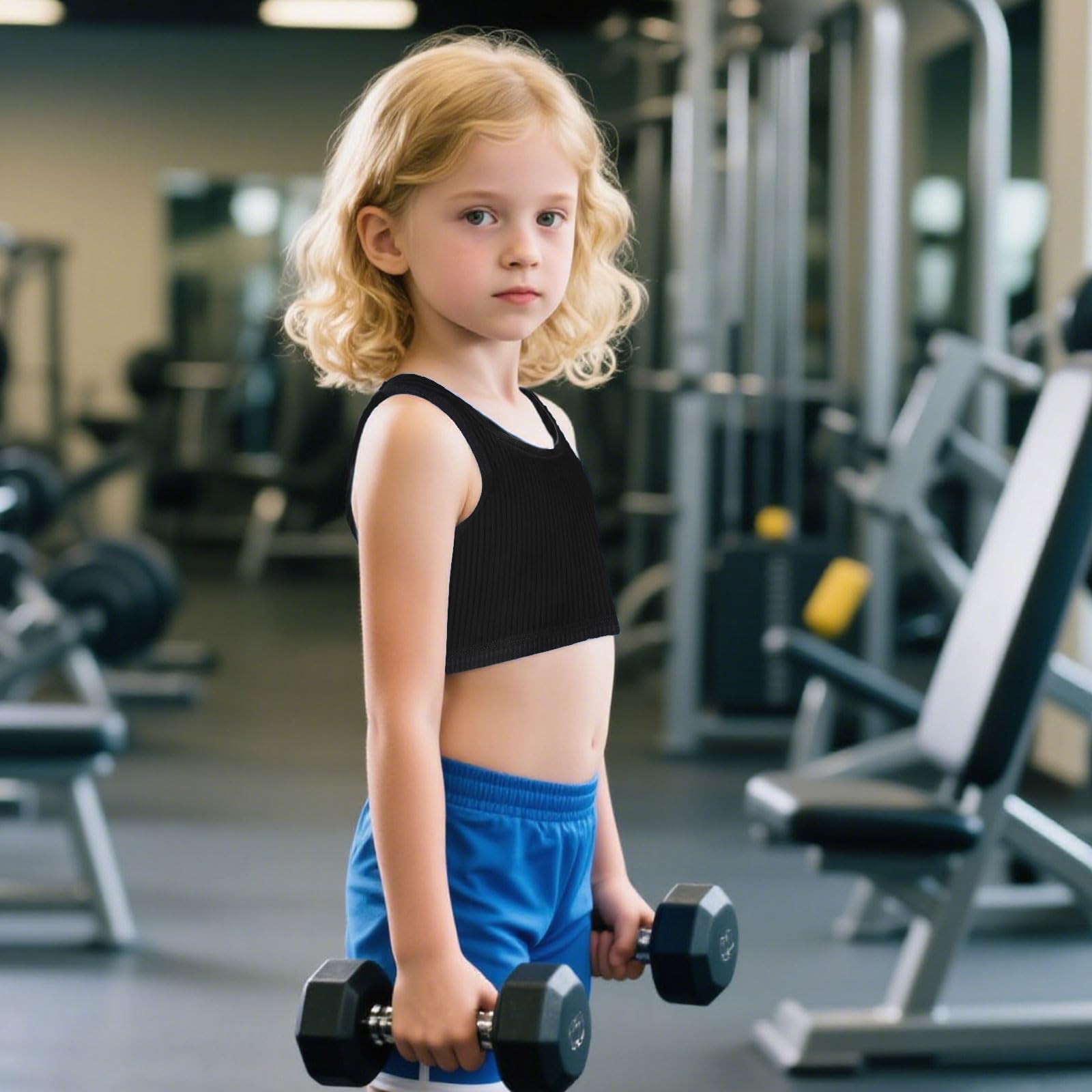 Sujetador Niña Algodón Top Deportivo Ropa Interior Entrenamiento 7-12 años 4 Piezas