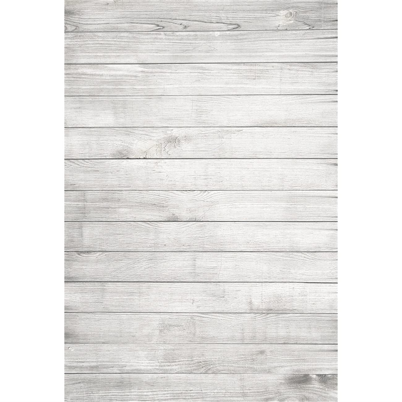 AOFOTO 4x5ft White Wood Backdrop for Photography Grey Wood Grain Board Hardwood Plank Back Drop Vintage Wooden Wall Floor Background Kid Newborn Baby