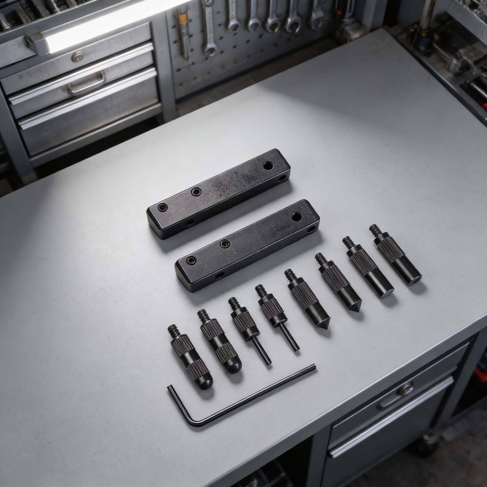 8-teiliges Digitales Messschieber-Zubehör-Set für Innen- und Außenrillen, Stufenmesswerkzeuge mit gehärteten Metallpunkten und Klemmen
