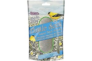F.M. Brown's Garden Chic Thistle Sock Finch Feeder; 13-Ounce Finch Seed Feeder...