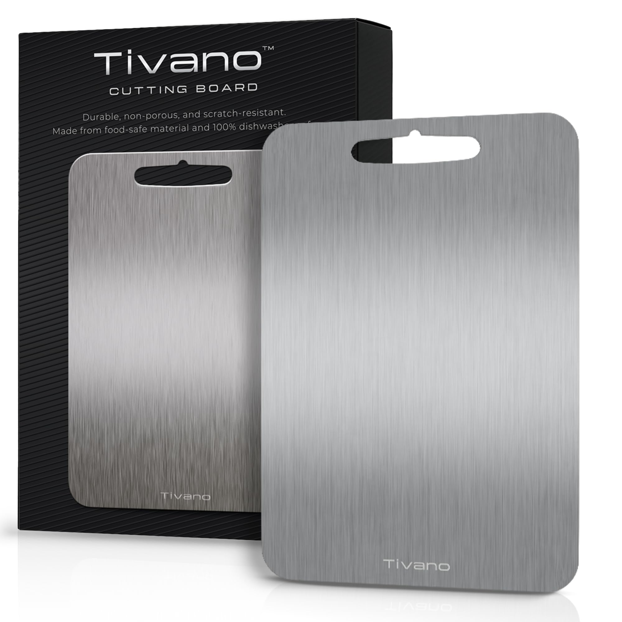Tivano cutting boards for modern kitchen food preparation