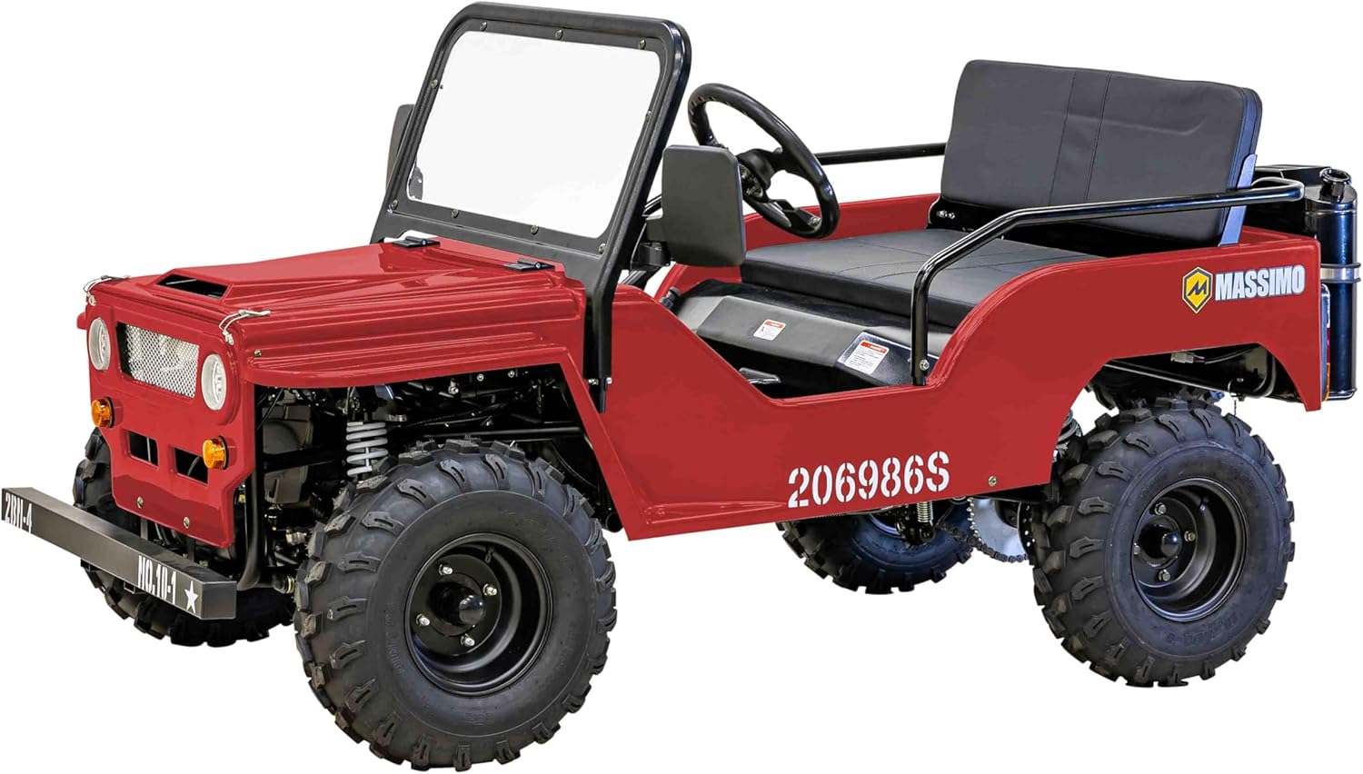 Massimo Motor Mini 125 Go Kart 125cc, Off-Road, ATV,UTV, 3-Speed, Semiautomatic- New (Red)