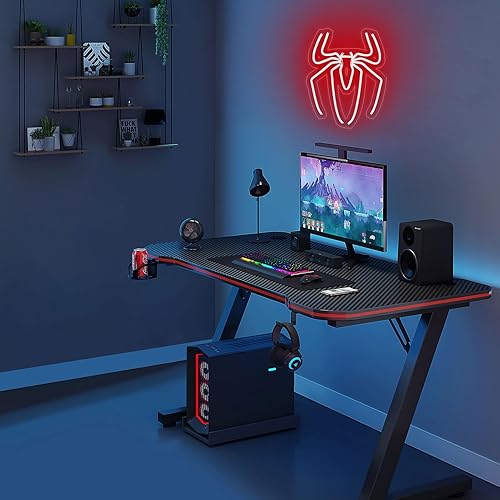 Miniatura 7 de Spiderman - Letrero de neón para decoración de habitación, 3 ajustes de brillo alimentado por USB, linda lámpara de araña para dormitorio de niños,