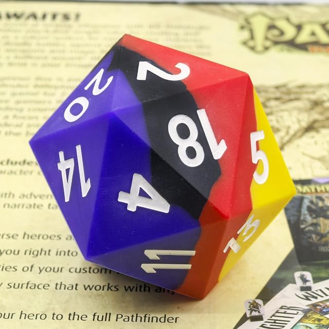 Foto 5 de 7 de Dados de silicona de 20 caras de 55 mm, D20 gigante que rebota, suave y cómodo, rico en color