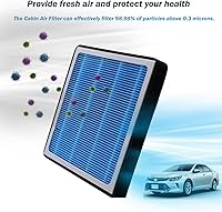 Vista 5 de CF10285 Filtro de aire de cabina compatible con 2010 2011 2012 2013 2014 2015 2016 2017 2018 2019 2020 Toyota 4Runner RAV4 Tundra Camry Corolla