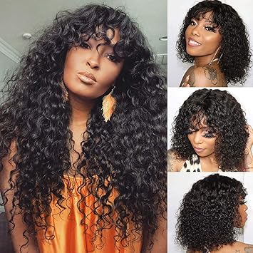 wigs with bangs amazon
