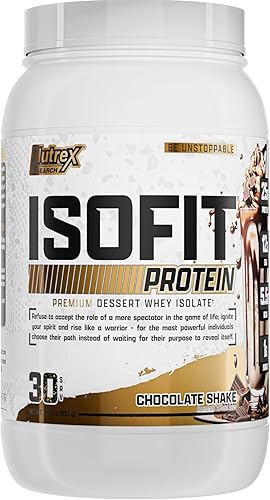 Miniatura 8 de Nutrex Research IsoFit - Proteína de suero en polvo instantánea, 100% aislado de proteína de suero (70 porciones, helado de vainilla y frijol)