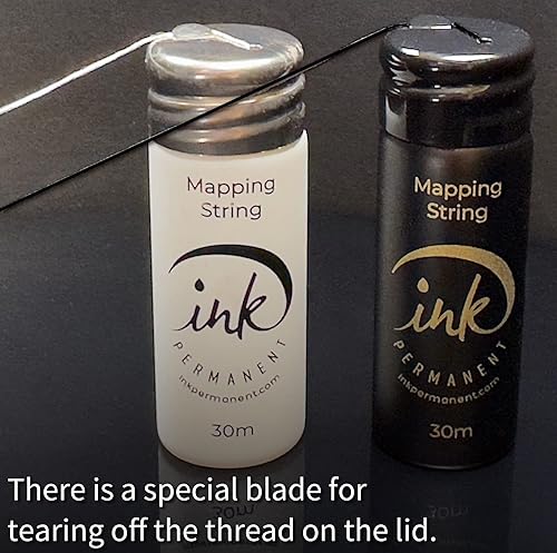 Miniatura 2 de Cuerda de mapeo pretintada de alta calidad en blanco y negro botellas de 100 pies cejas para maquillaje permanente y microblading de 200 pies en