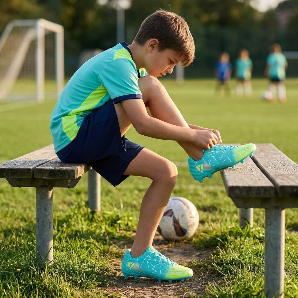 Vizari Lucia Junior FG - Tacos de fútbol para niños | Tacos de fútbol sintéticos con suela de TPU | Tacos de fútbol perfectos para niños y niñas para un ajuste ancho o regular