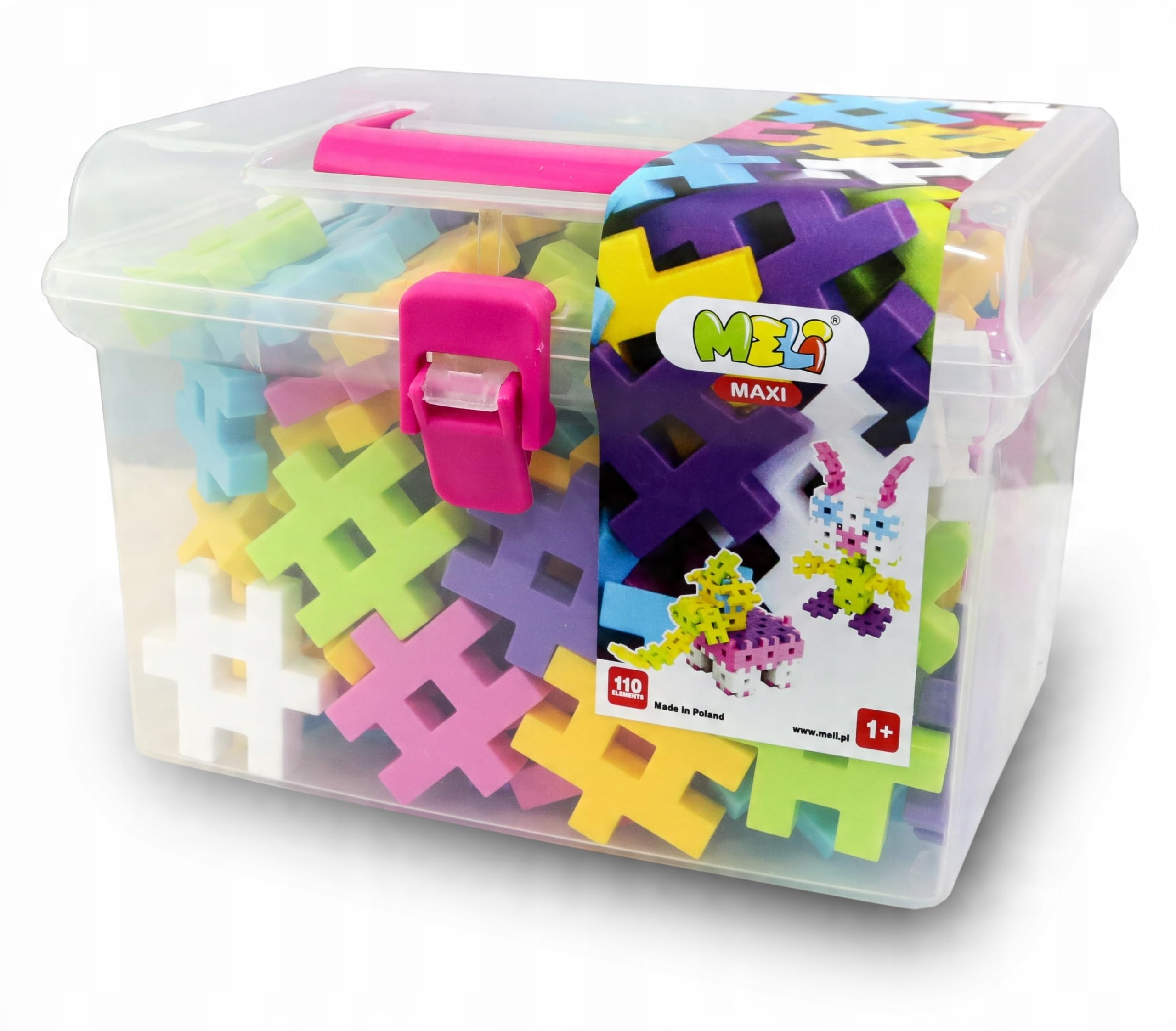 Meli Maxi Pink Travel Box 110 bloques de construcción