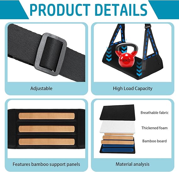 Foot Hammock for Flight, Airplane Foot Rest, Portable Leg Hammock for Flight with Adjustable Straps Support Plate, Compact Folding Travel Accessory for Adults & Kids, Under Desk Car Outdoor Air Travel