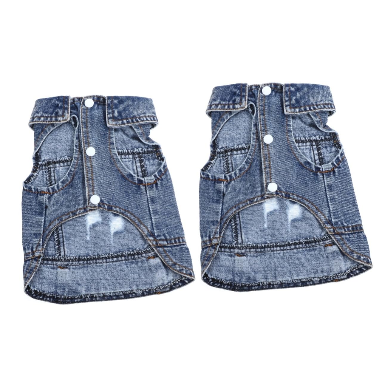 2 Pezzi Di Cappotti Per Cani Gilet in Denim Per Cani Di Piccola Taglia Cuccioli Abbigliamento Per Animali Domestici Gilet Per Cani Stile