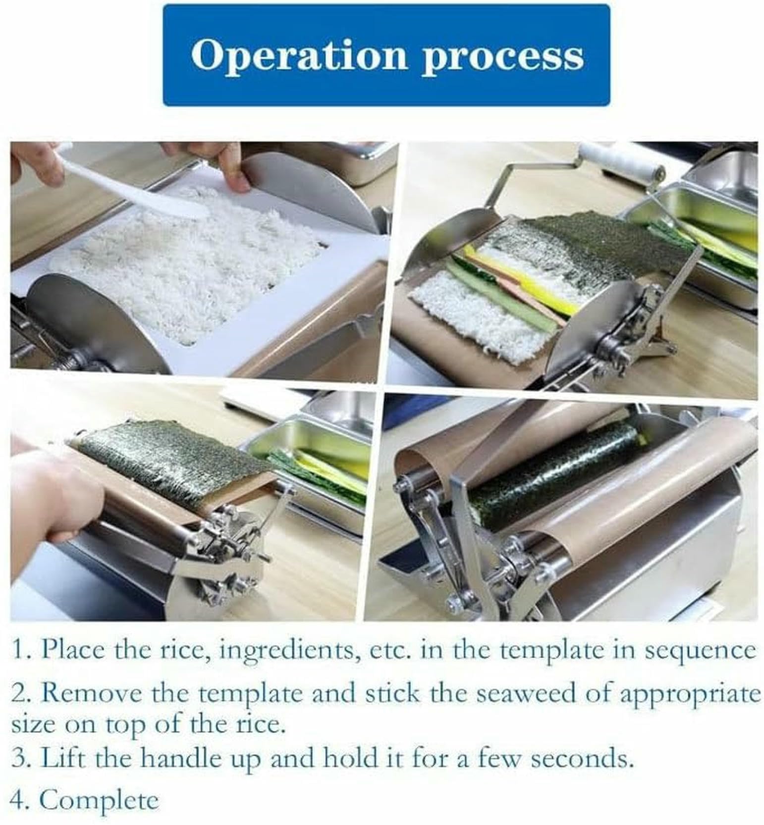 Kit de moule de rouleau de riz, outil professionnel de fabrication de sushis, emballage de boules de riz aux algues, coupe-sushi rond commercial