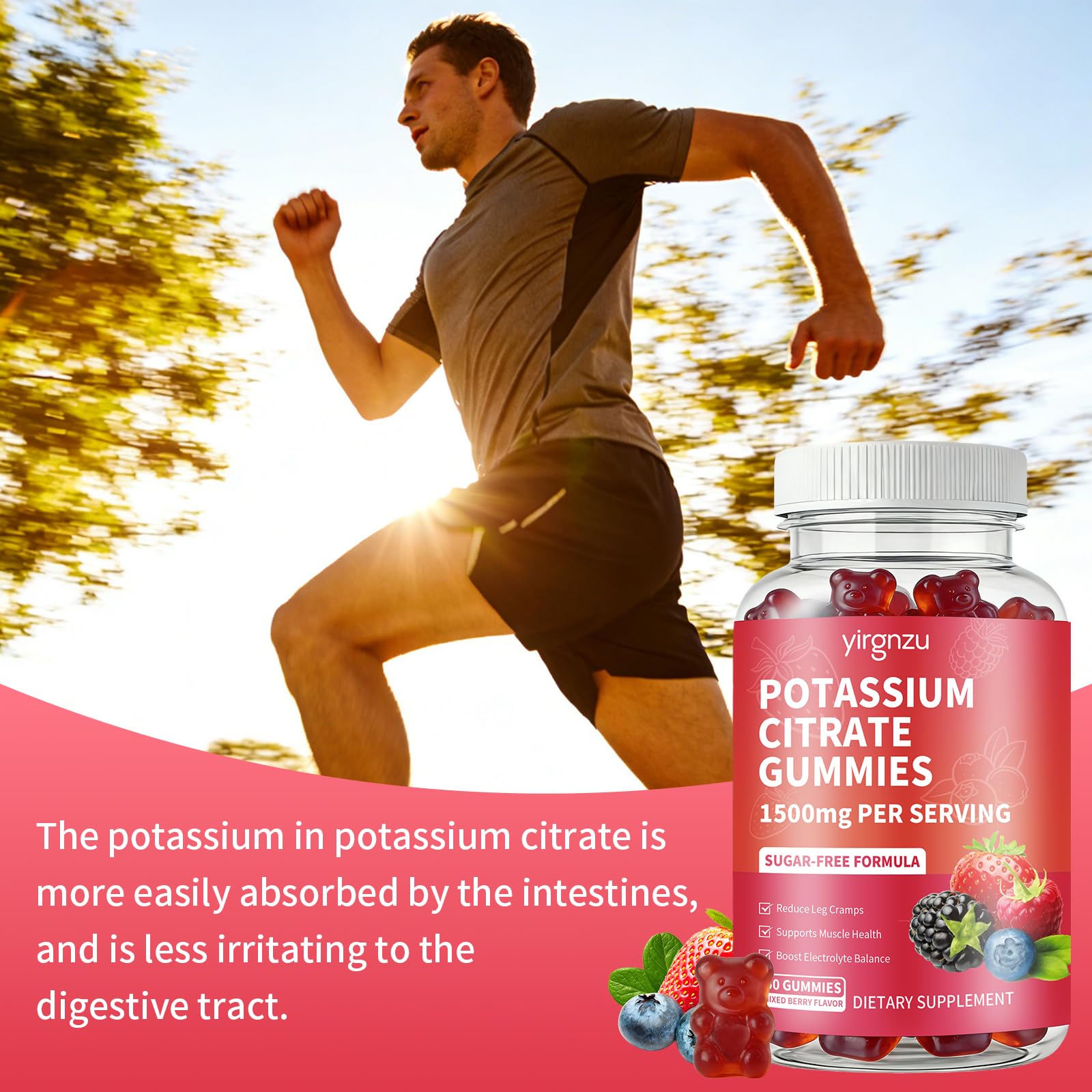 Potassium Gummies 1500mg, Chewable Potassium Supplement — Amazon image 4