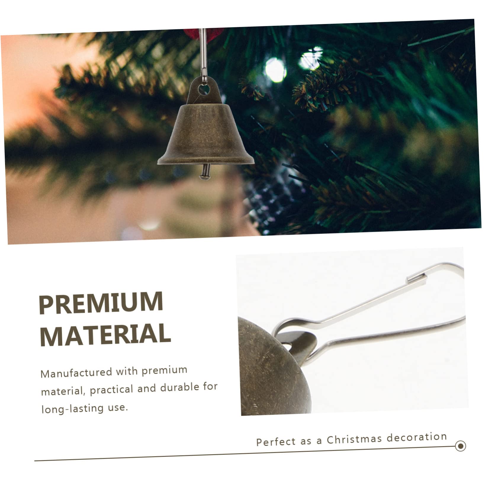 75 Pezzi Campana Di Corno Di Bronzo Campane Appese Di Natale Campane Rustiche Per L'Artigianato Ornamenti Di Di Natale Piccole Di Bronzo Appese Ciondolo Appeso