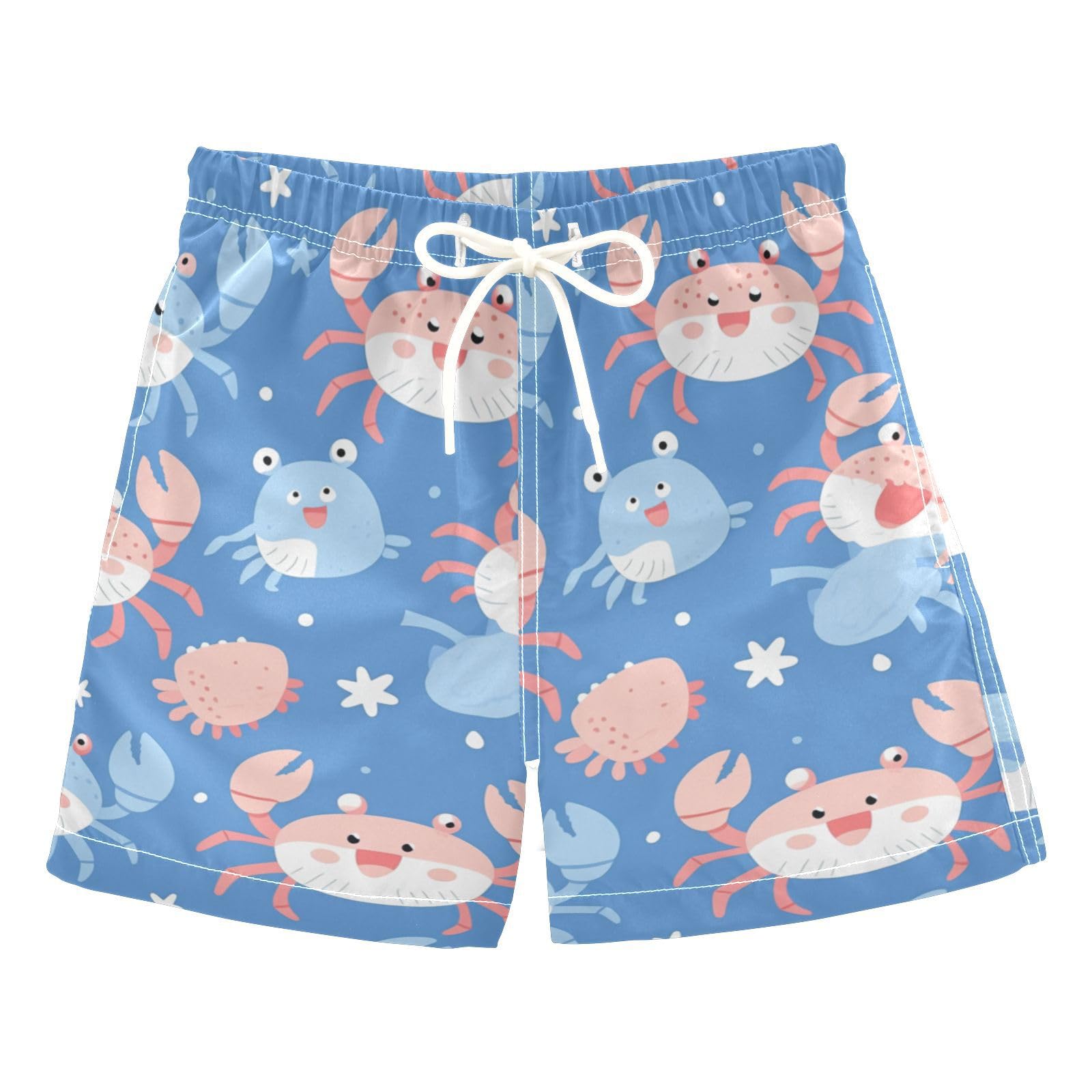 Crab Navy Blue Cute Boy Swimming Shorts Beach Boys Toddler Bathing Swimshorts Kids Swimwears Beach 3T