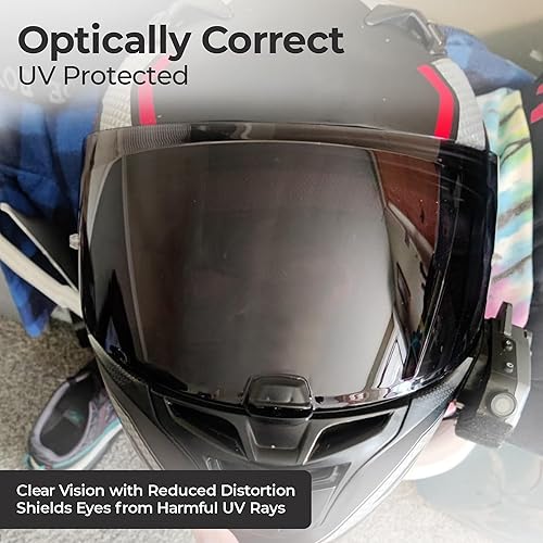 Miniatura 3 de The Helmet Shop HJ-31 Revo Gold - Visera para casco de motocicleta compatible con HJC i10 e i70  Escudo de repuesto listo para pinlock  Visera de