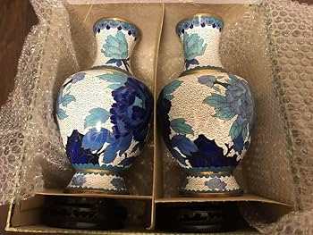 Amazon.co.jp: 中国七宝焼 花瓶 花器 中国美術 景泰蓝（けいたい