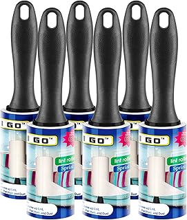 I GO Extra Sticky Pet Hair Lint Roller, Professional Lint Remover for Clothes, Furniture, Laundry, Pick-Up Roller with Spi...