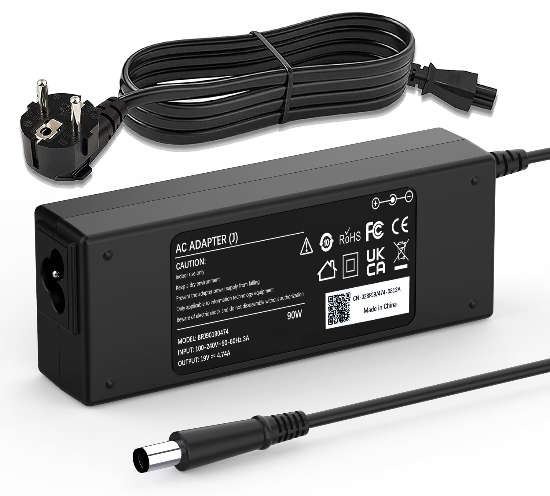 Laptop Ladekabel 90W Netzteil Kompatibel mit HP Pavilion DV6 DV7 DV4 G6 G7 Compaq 6730b 6530b 6560b EliteBook 840 850 G1 G2 8440p 8460p 8470p 8540p Probook G1 G2 Ladegerät Adapter 7.4 X 5.0mm