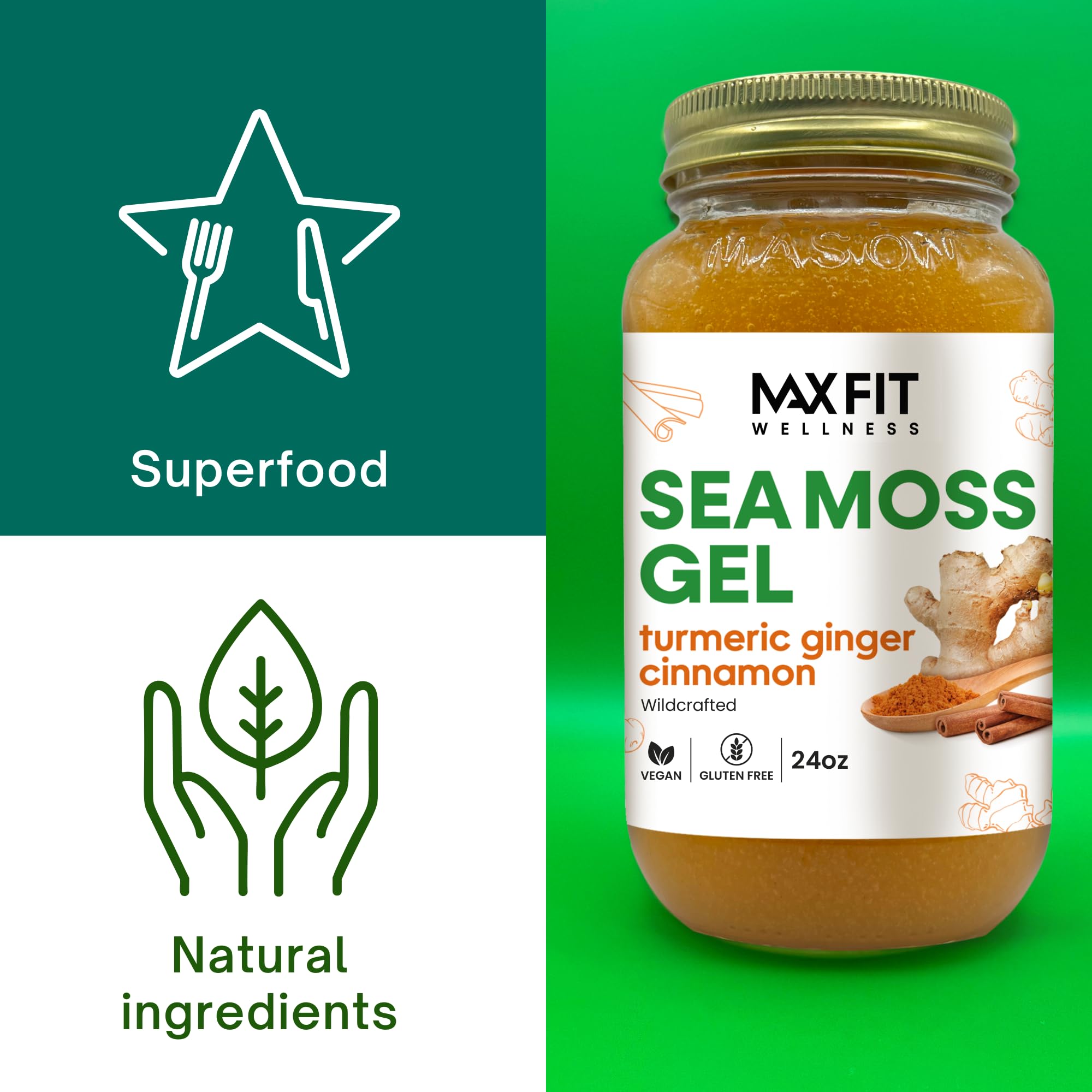 Sea Moss Gel Raw (12 Flavors) 24oz Wildсrafted Gold Sea Moss Gel from Saint Lucia | 92 Vitamins and Minerals | Pure Raw+Non-GMO | Vegan Superfood — Amazon image 3