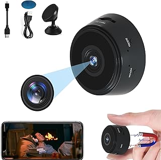 FULAT Mini Wireless Wifi Camera 1080P HD, Mini Spy Camera Hidden Camera Video, 1080P Micro Camera Full Hidden Mini Wireless WiFi Hide Camera, Smart WiFi Mini Camera (Black)