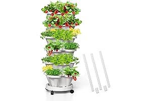 6 Tiered Vertical Planter Tower For Strawberries, Herbs, and Vegetables