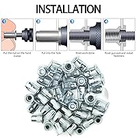 Vista 4 de Jack Nut with Installation Tool Threaded Insert Nuts Nutserts Jack nut Srew Anchor Spider Rivnut Blind for Plastic Polywood Pressboard Hardboard