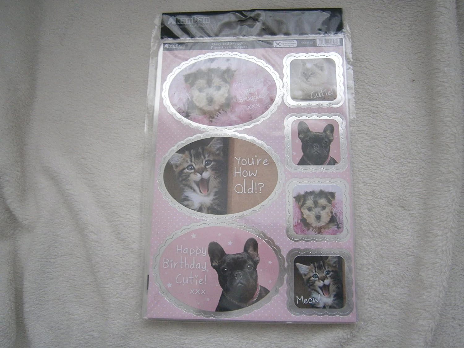 Kanban Crafts Mixed Hugs And Snuggles Paper Craft Toppers