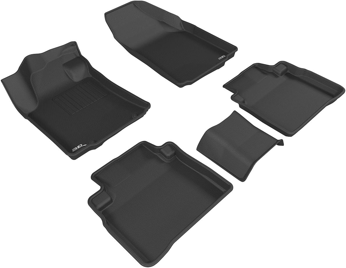 3D MAXpider Custom Fit KAGU Floor Mat (BLACK) Compatible with NISSAN MAXIMA 2016-2023 - Full Set