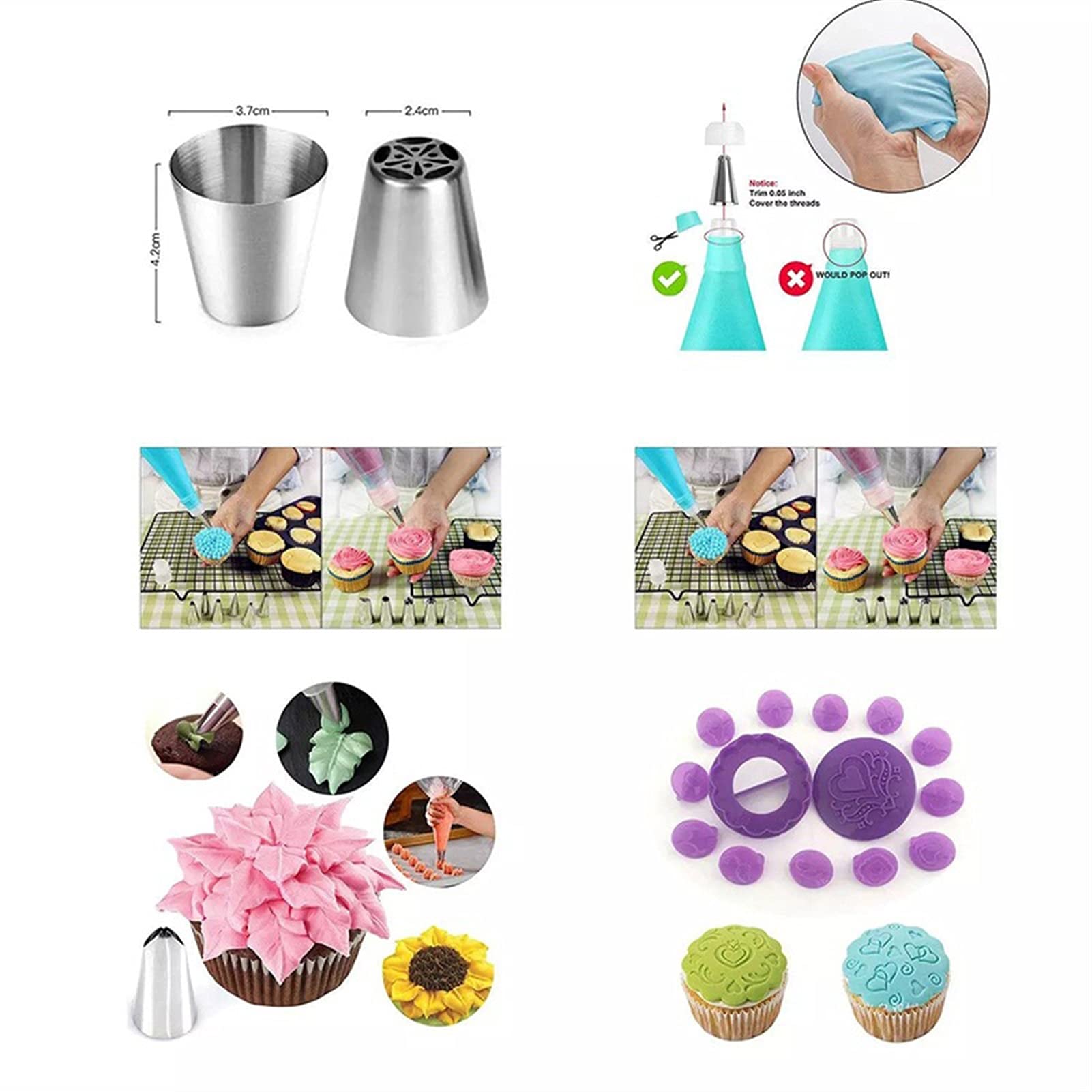 Tortenplatte Drehbar Drehring Kuchenständer Werkzeuge Kit Rotary Tisch Backenwerkzeug Rohrleitungsdüse Rohrleitungsbeutel Set Backvorräte Sets Küche DIY. Backwerkzeuge Kuchen dekorieren Verbrauchsmate