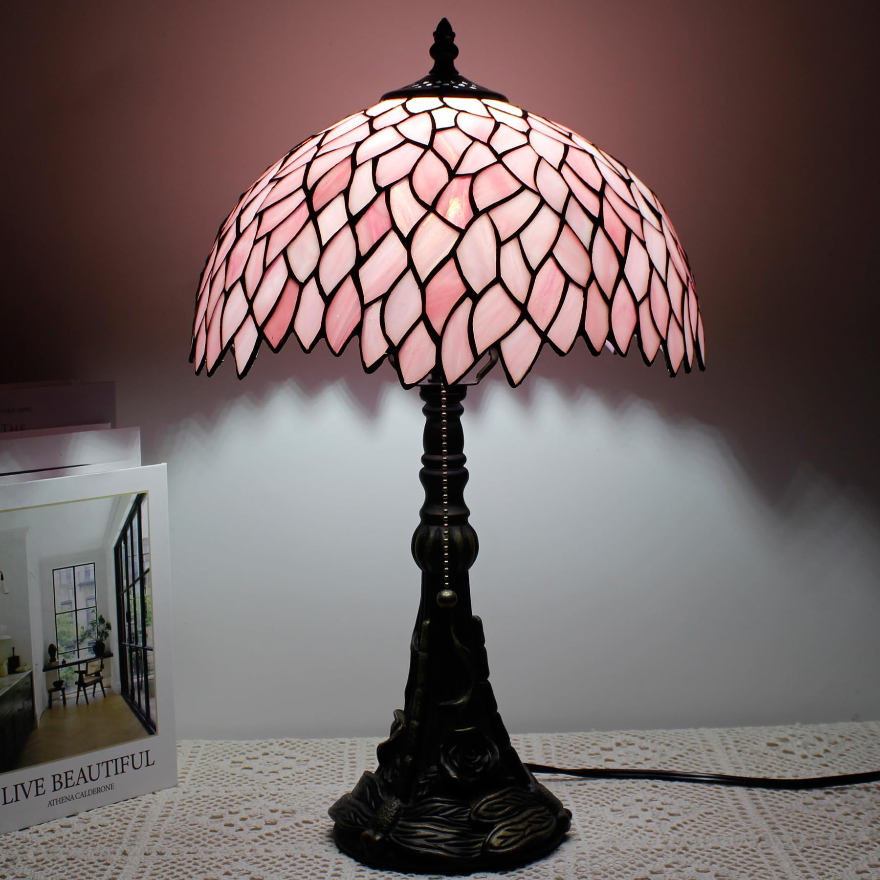 Tiffany Lamp Shade Replacement Only 12X6 Inch Stained Glass Style