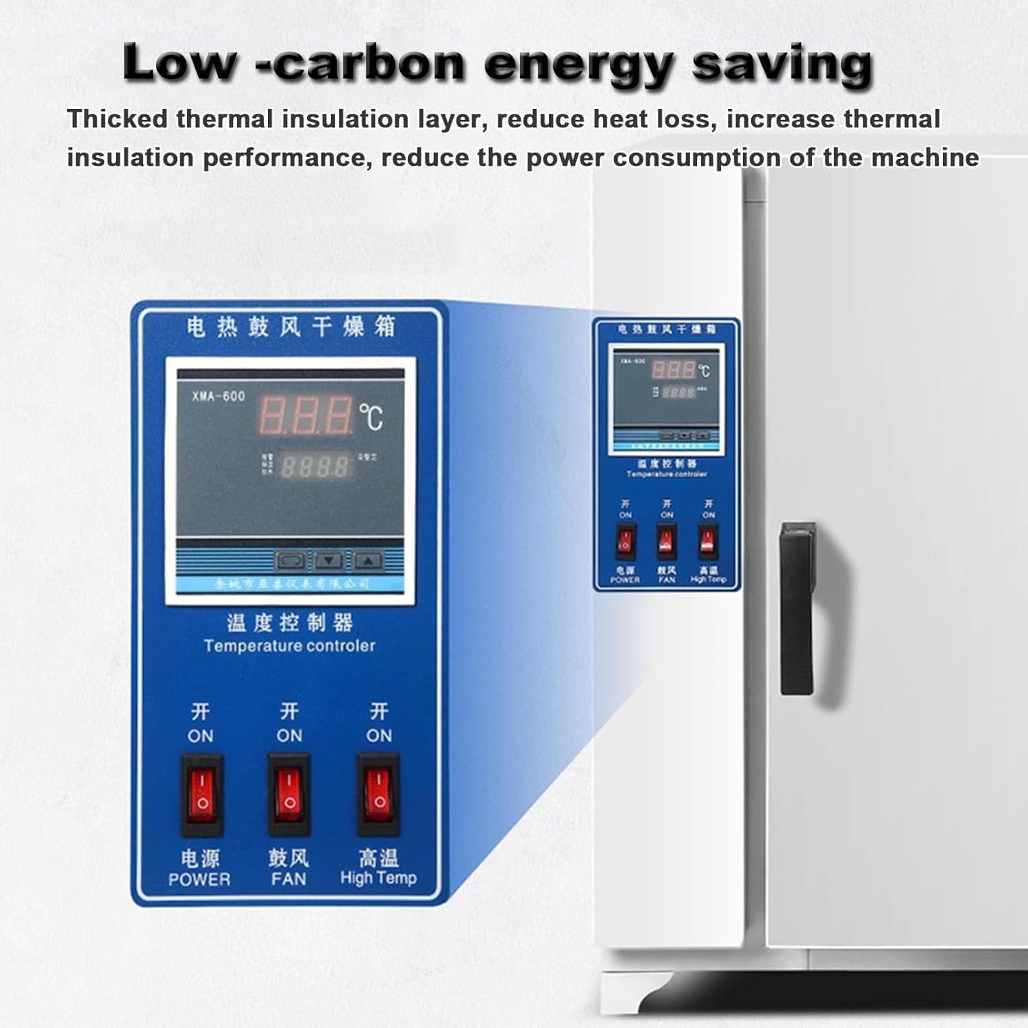 Horno de Secado al vacío para Laboratorio, alimentación por Aire Caliente a Temperatura Constante, Temporizador y Control de Temperatura, 50-300 °C, Capacidad de 43 L.