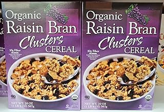 Trader J Organic Raisin Bran Clusters Cereal 20oz 567g (Two Boxes)
