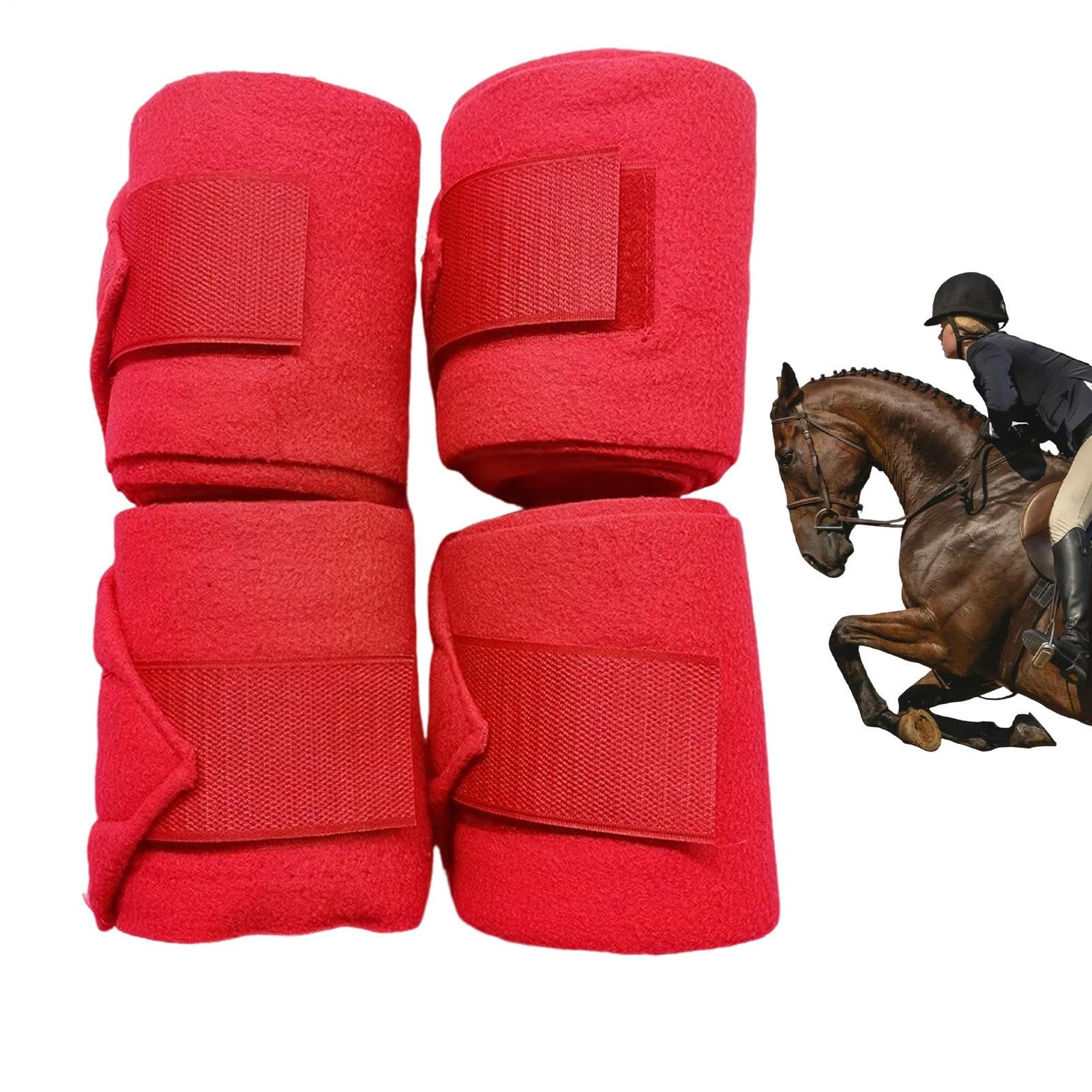 Vendajas Protectoras para Patas De Caballo | Juego de 4 Protectores de Vendaje para Caballos - 250 cm Accesorios Ecuestres Protectores Delanteros para Caminar Entrenar Saltar