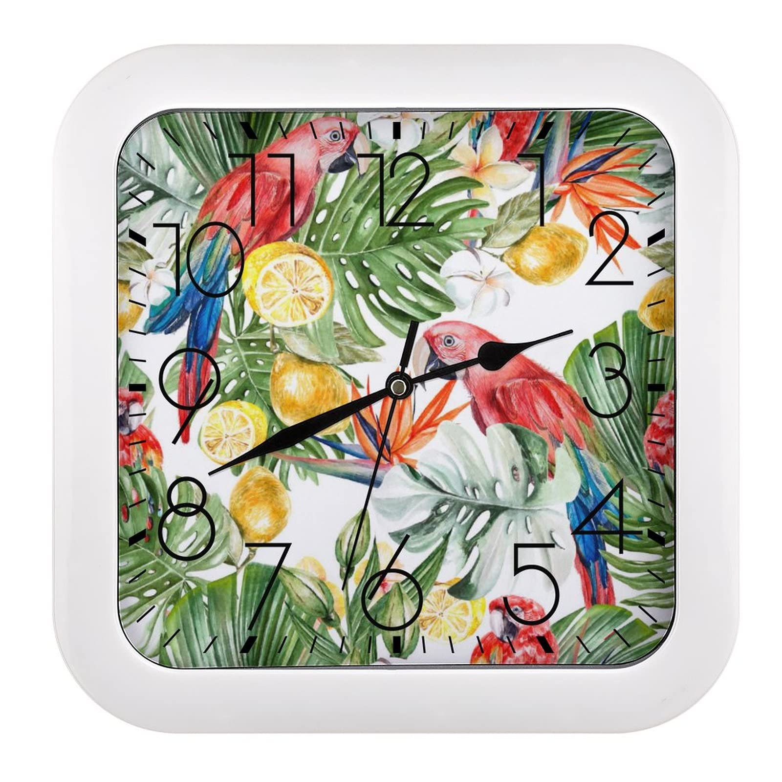 Pendule murale perroquet 26cm idéale pour décorer une salle de classe