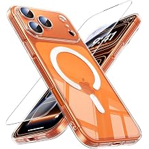 JUESHITUO for iPhone 17 Pro Max Case for Magsafe [Full Lens Protection with Built-in Camera Film] Anti-Yellowing,Military Grade Drop Protection, Thin Slim Cover for iPhone 17 Pro Max CoverClear
