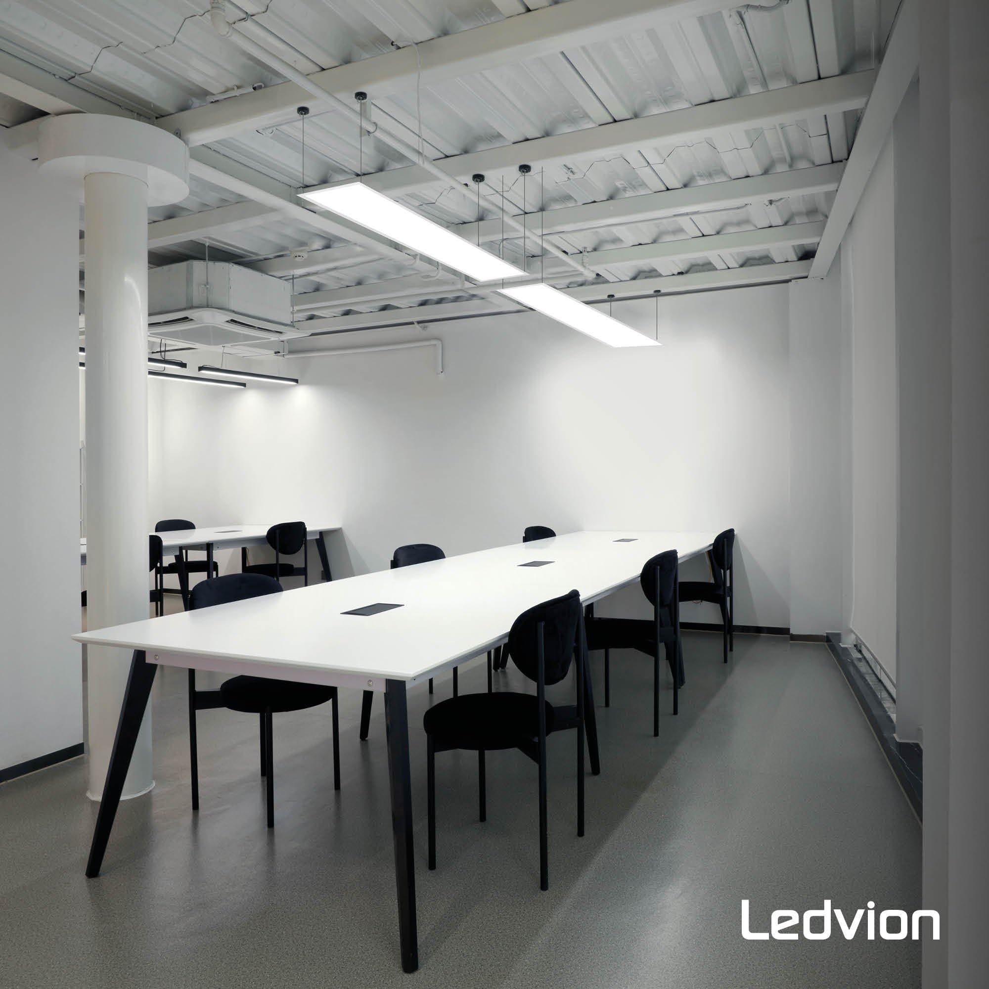 Ledvion - 6X Panel LED, 120x30, 24W, 6500K, 5040 Lúmenes, Luminaria Empotrada, Incluye Driver LED y Conector Rápido