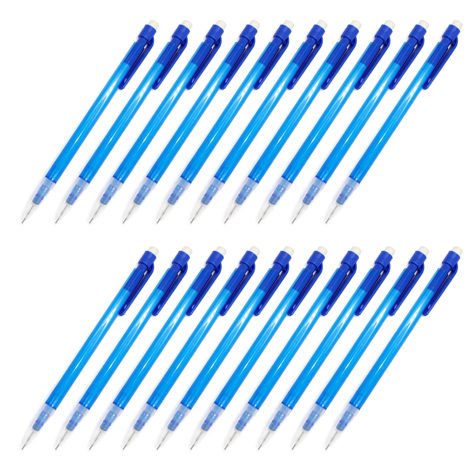 LUOFENG 20Pcs Mechanical Pencil Automatic Drwaing Pencil with Small Eraser 0.7MM Artist Pencil for Writing Drawing Sketching