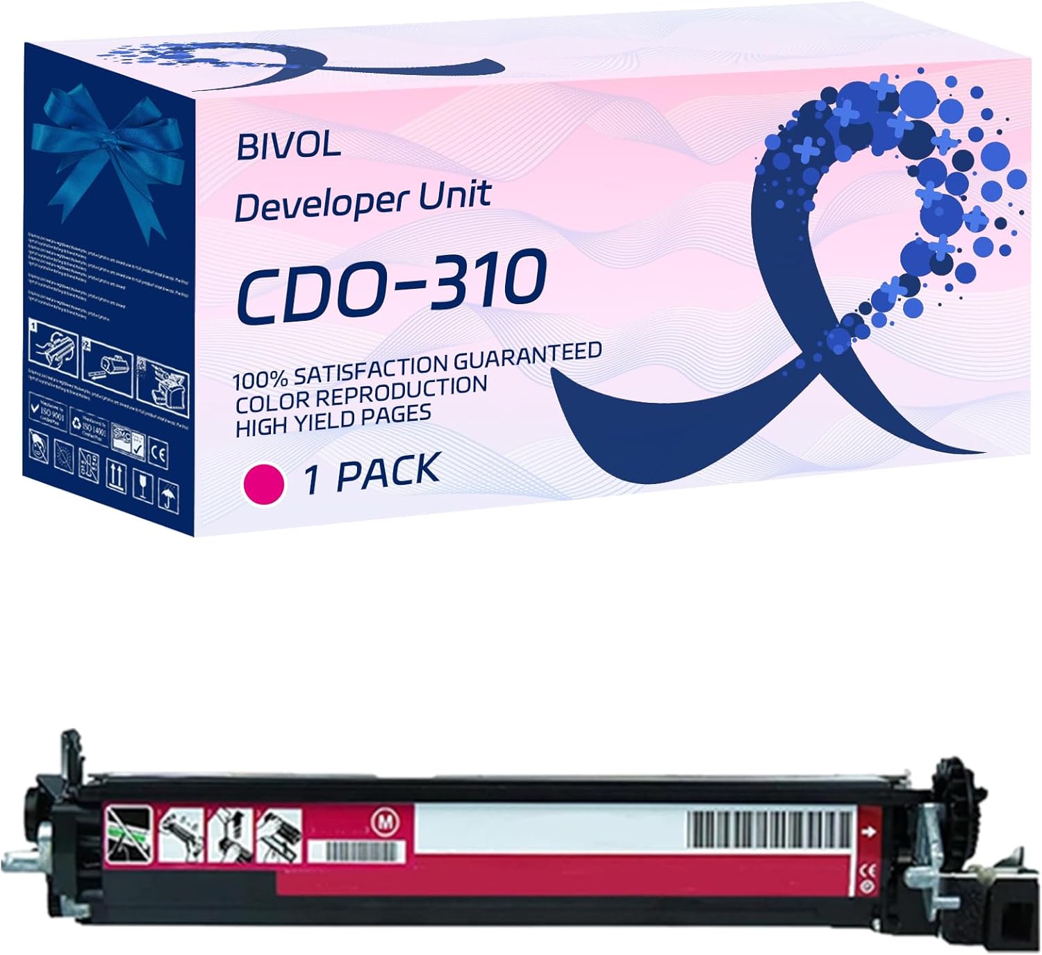 CDO-310 Developer Unit Compatible for Pantum CM7107DN CP2507DN Printers, with Chip, High Yield 100000 Pages, Vivid Colors (1 Pack Magenta)