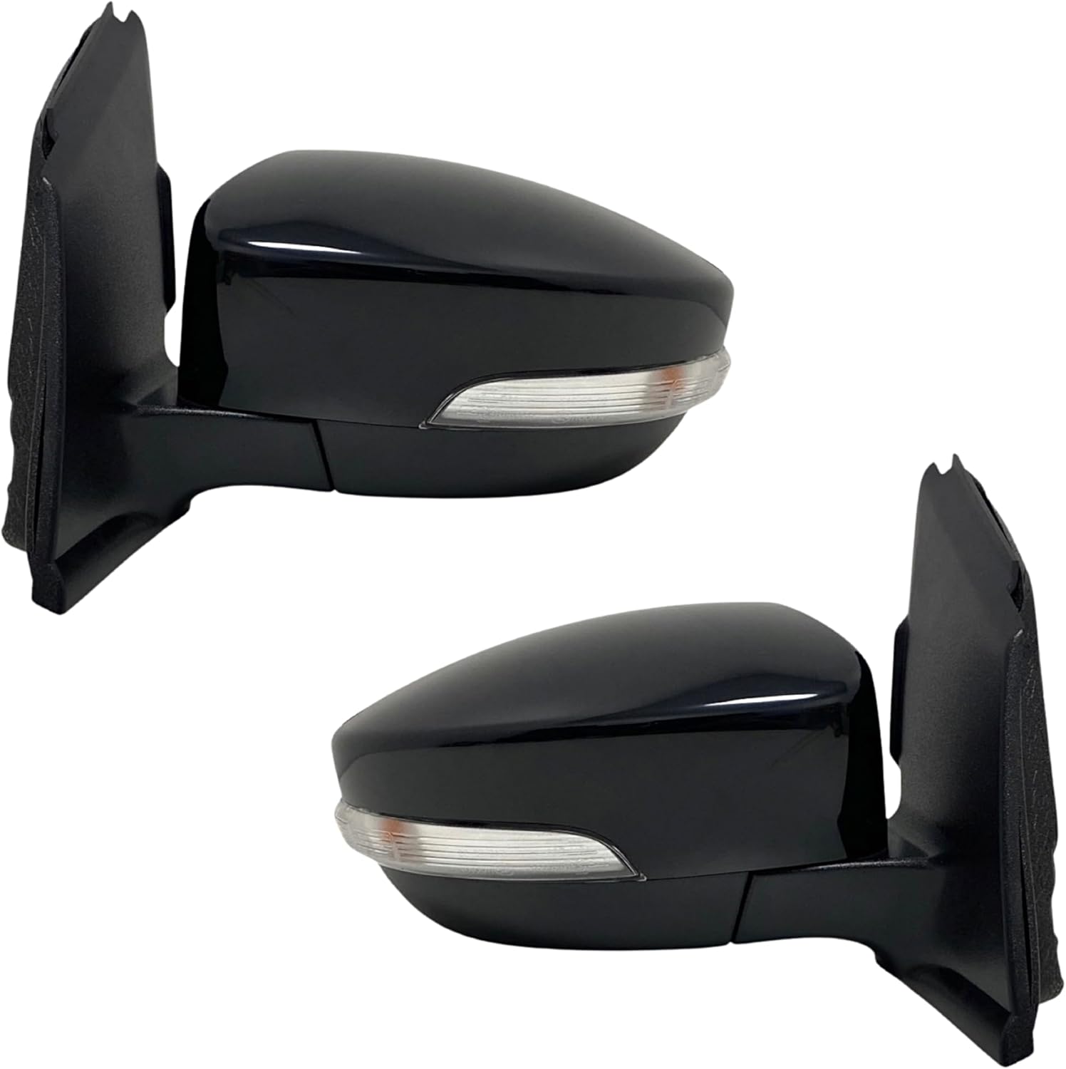 Spieg Side Mirror Set for 2013-2016 Ford Escape SEL Titanium with Spotter Glass Memory Puddle Lamp Black 12 Pins Pair FO1320437 FO1321437