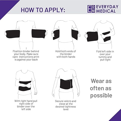 Miniatura 8 de Everyday Medical Abdominal Binder Post Cirugía  Cura y reduce la hinchazón después de la cesárea, cirugías de abdomen, abdominoplastia, vejiga y