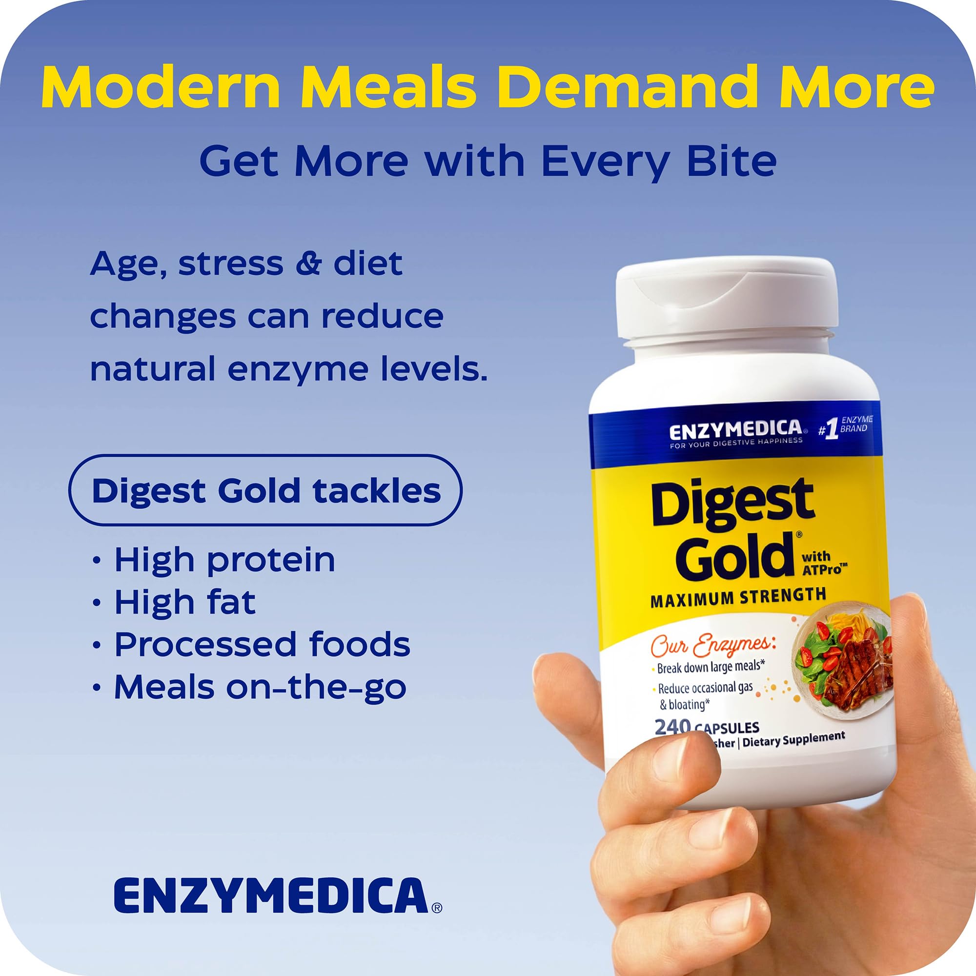 Enzymedica Digest Gold, Maximum Strength, ATPro Energy Support - 240 Caps — Amazon image 9