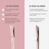 Vista 3 de L'ANGE HAIR Le Duo Edge 360° Airflow Titanium Styler Blush 2-in-1 Flat Iron Straightener & Curling Iron 1” Wide Titanium Plates with Rounded