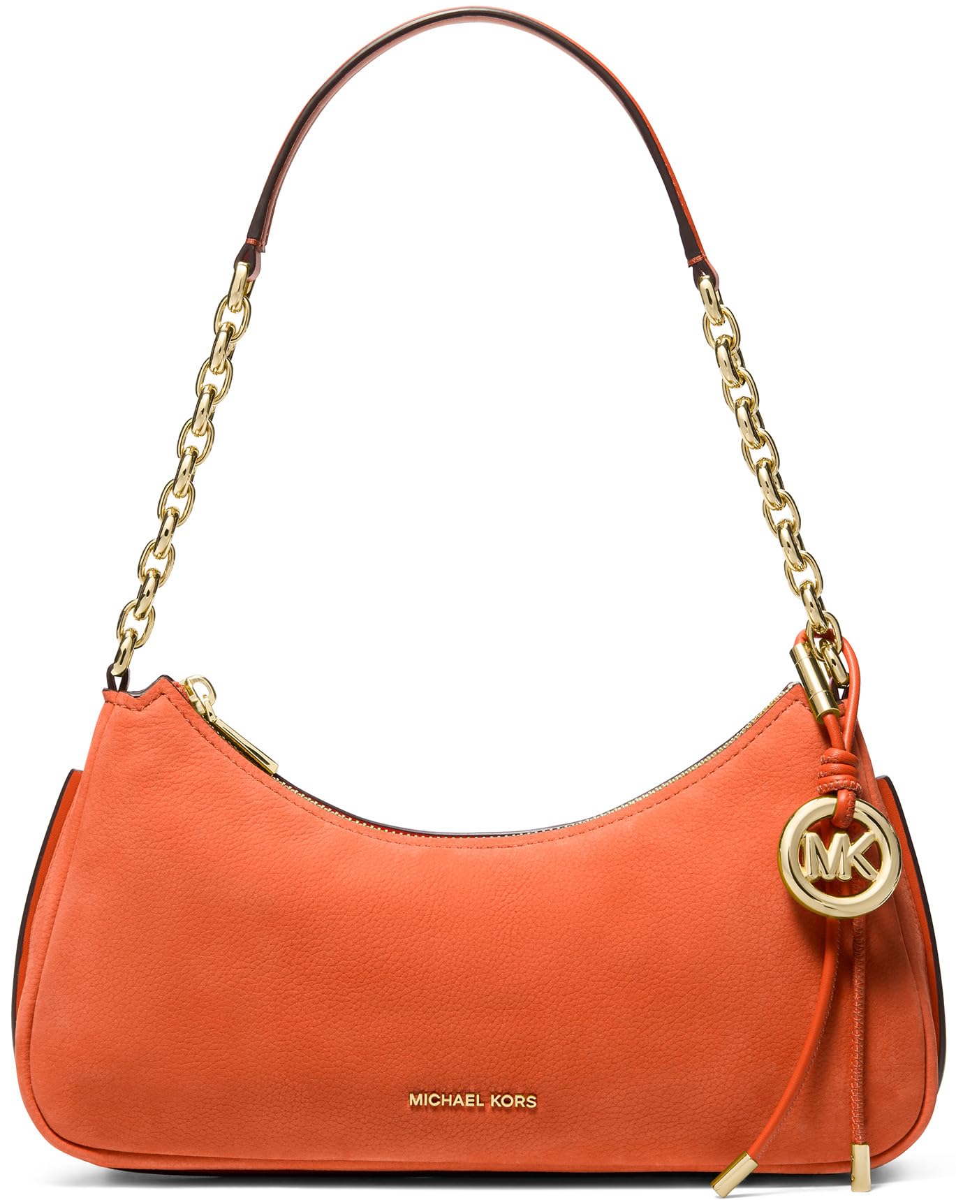Michael Kors NOLITA Medium pebbled leather clutch bag with chain