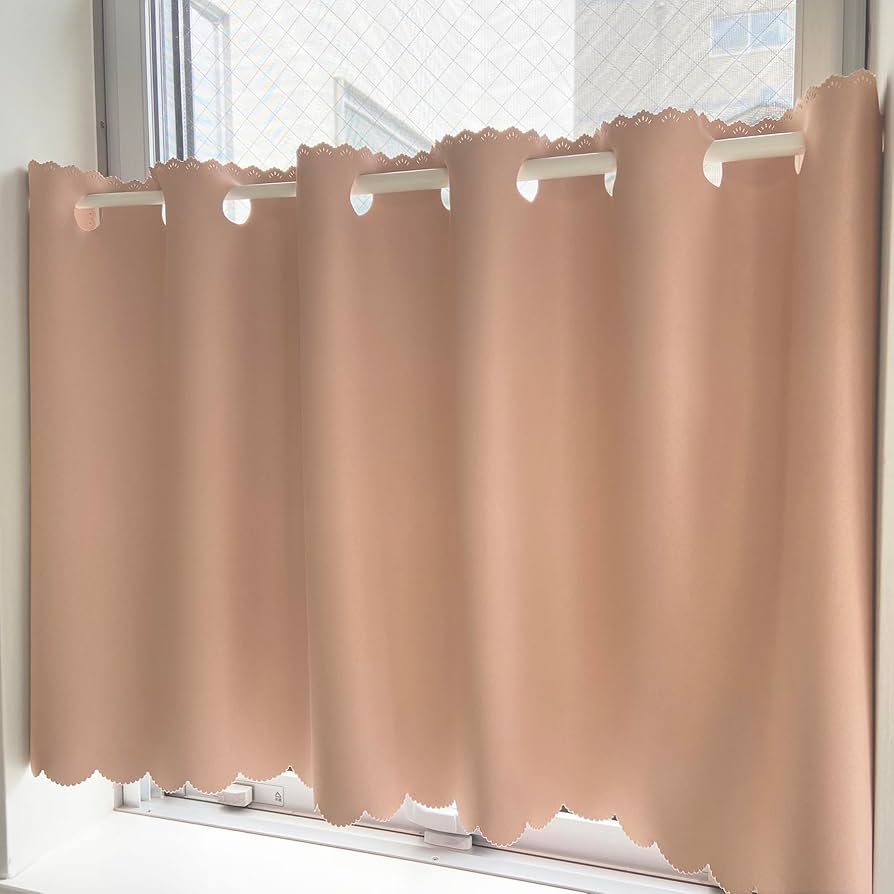 Ezeeカフェカーテン 幅65cm×丈45cm 小窓 出窓 キッチン ネイビー Ezeeカフェカーテン 幅65cm×丈45cm 小窓 出窓 キッチン ネイビー