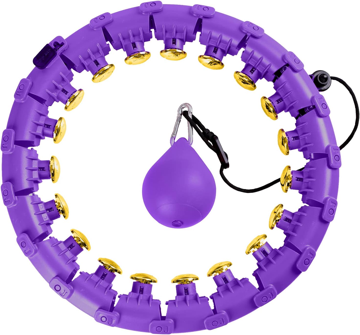 Dumoyi Smart Weighted Hoola Infinity Hoop for Adults Weight Loss, 24 Detachable Knots, 2 in 1 Adomen Fitness Message, Great for Adults and Beginners (Blue) : Sports & Outdoors
