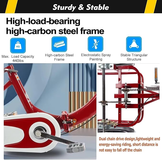 Triciclo adulto plegable con suspensión y cesta, ruedas 18 pulg miniatura 4